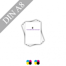 Flyer | 400g Bilderdruckpapier weiss | DIN A8 | 4/4-farbig